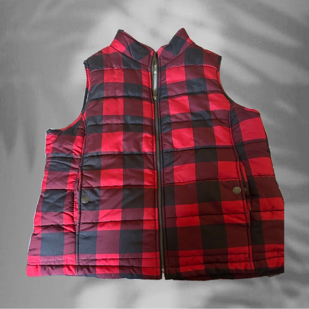 *NATURAL REFLECTIONS* plaid puffervest L